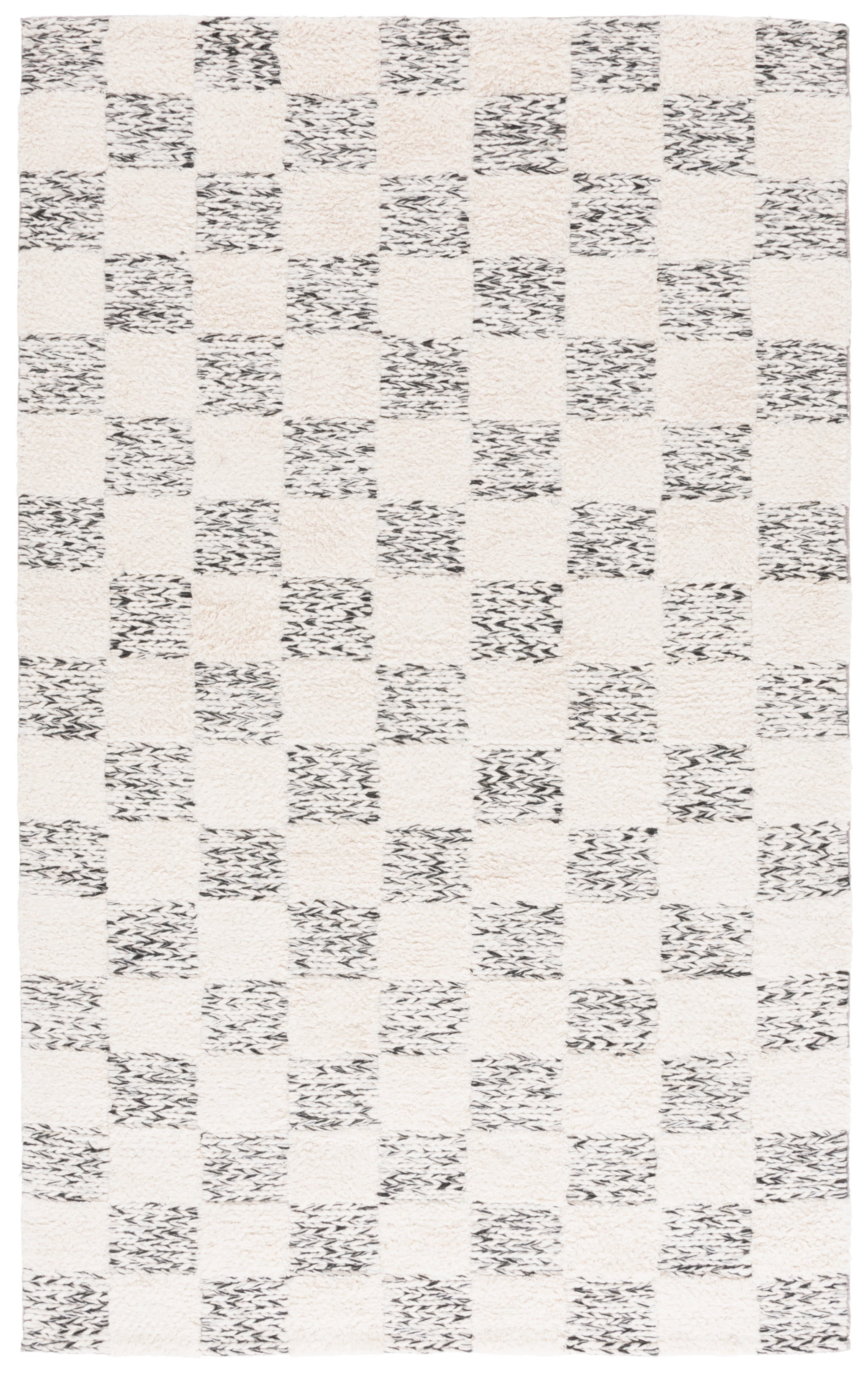 SAFAVIEH Natura Anna Geometric Area Rug, Ivory/Black, 5' x 8'