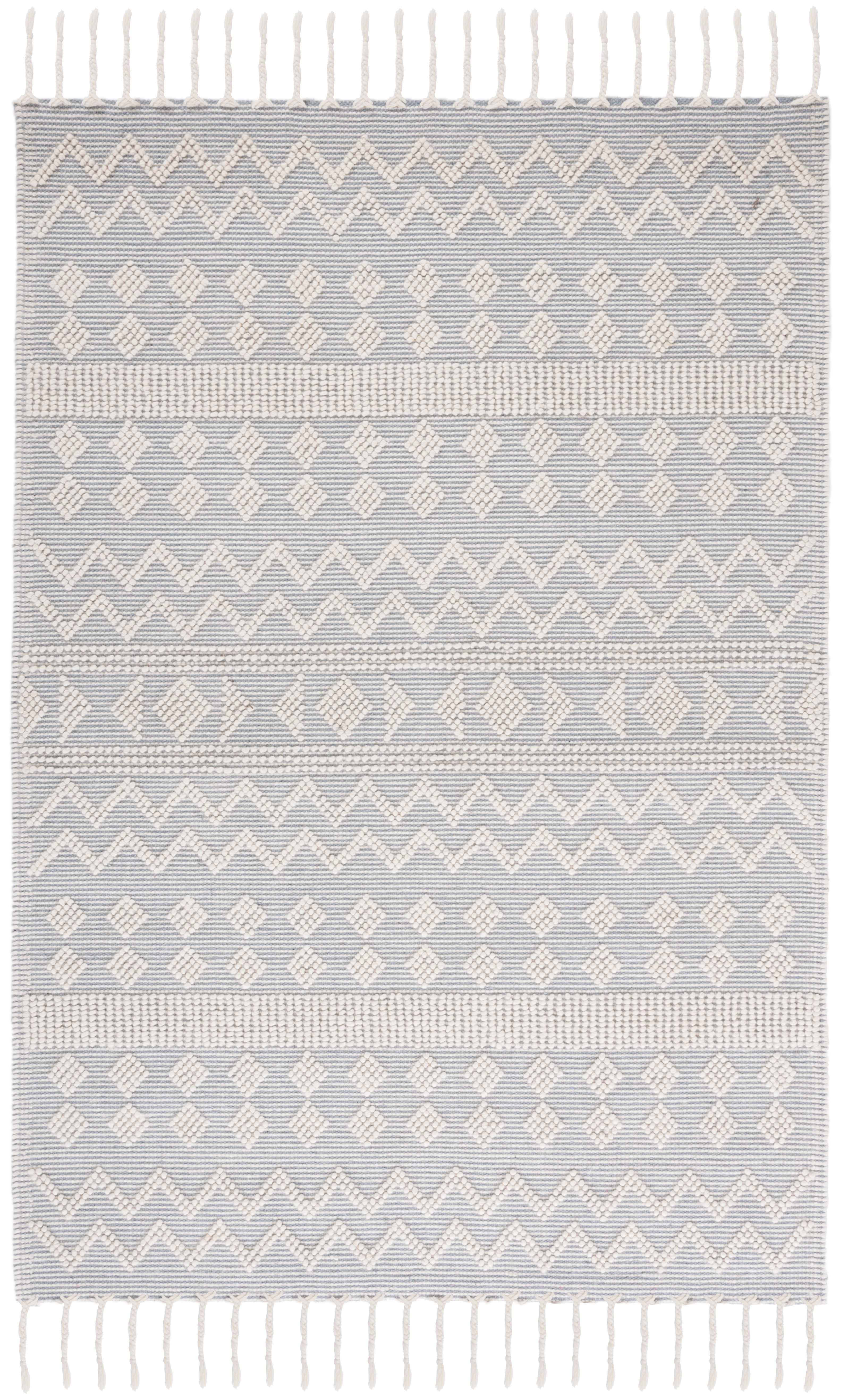 SAFAVIEH Natura Athens Southwestern Area Rug, Ivory/Light Blue, 4' x 6'