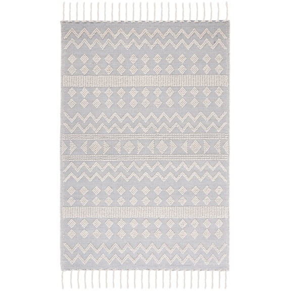 SAFAVIEH Natura Athens Southwestern Area Rug, Ivory/Light Blue, 4' x 6'
