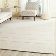 SAFAVIEH Natura Avery Solid Striped Braided Wool Area Rug, Natural, 9' x 12'