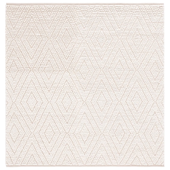SAFAVIEH Natura Aylen Diamond Area Rug, Ivory, 6' x 6' Square