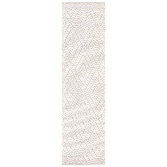 SAFAVIEH Natura Aylen Diamond Runner Rug, Ivory, 2'3" x 8'