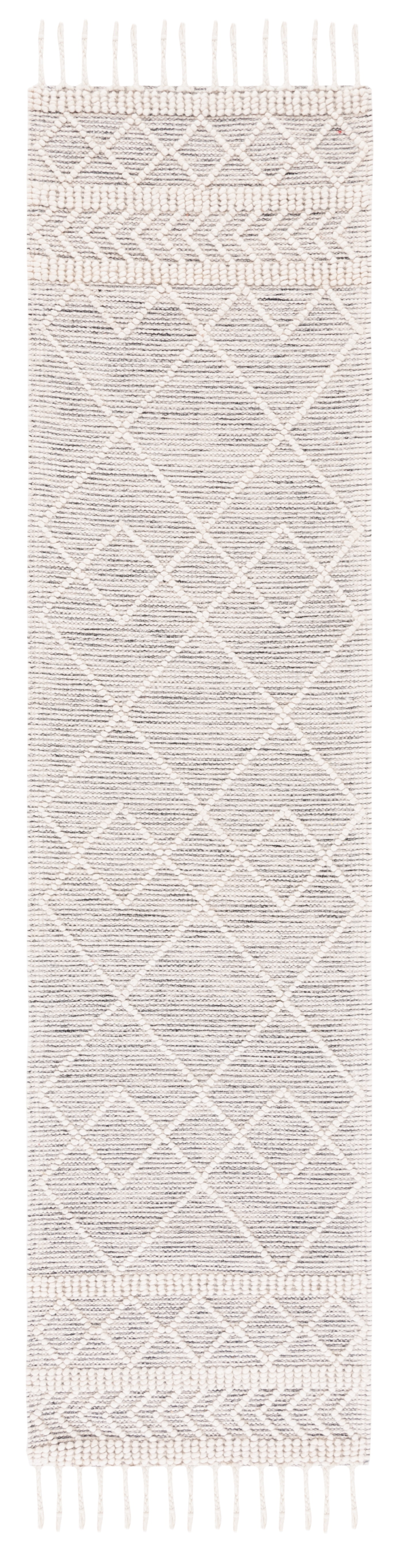 SAFAVIEH Natura Bedelia Geometric Runner Rug, Ivory/Black, 2'3" x 9'