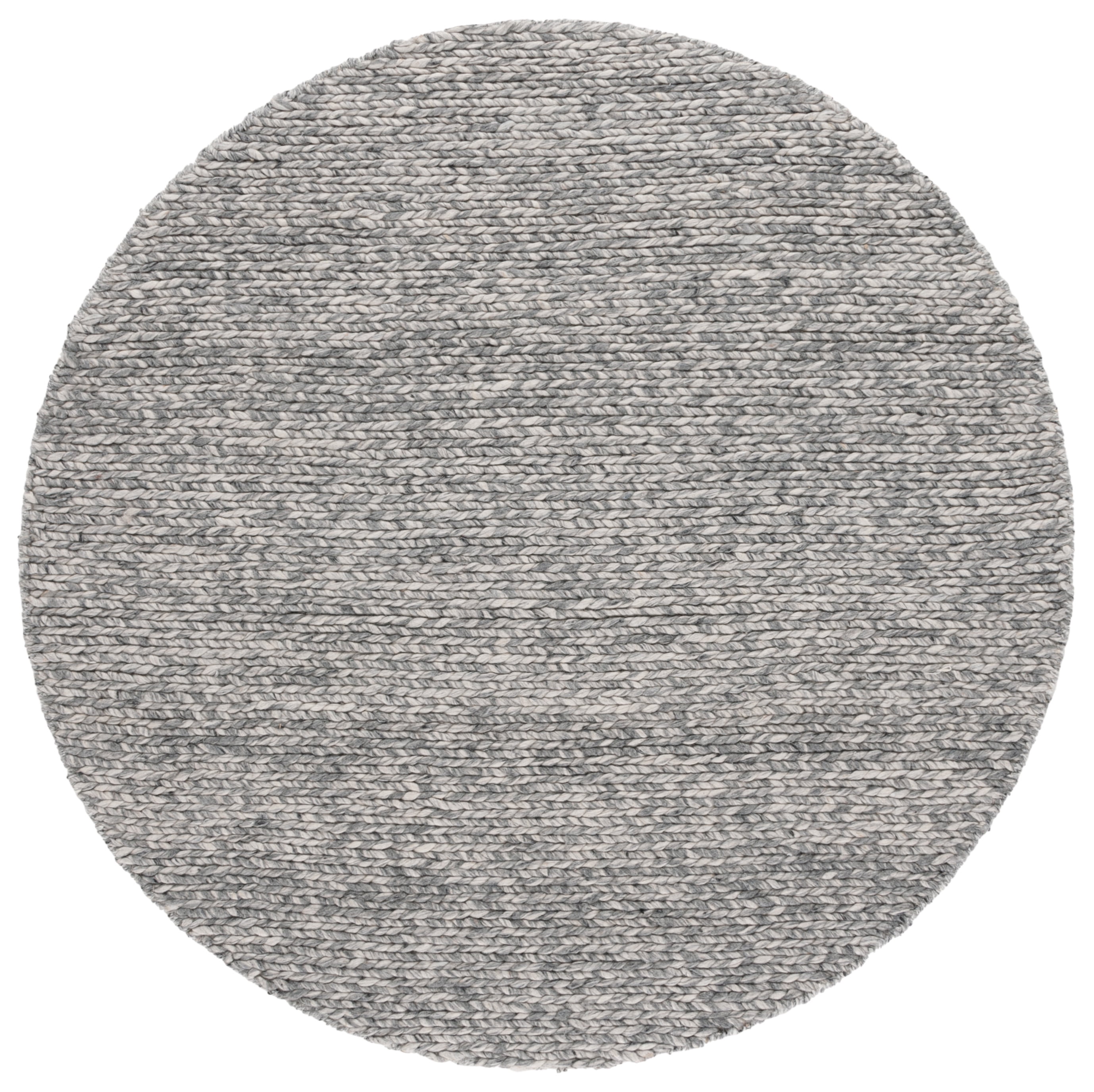 SAFAVIEH Natura Bedinn Distressed Area Rug, Gray/Ivory, 6' x 6' Round