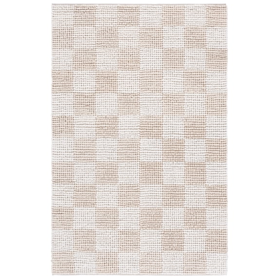 SAFAVIEH Natura Blazhe Checkered Area Rug, Beige/Ivory, 8' x 10'