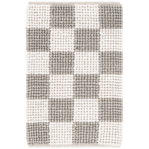 SAFAVIEH Natura Blazhe Checkered Area Rug, Gray/Ivory, 3' x 5'