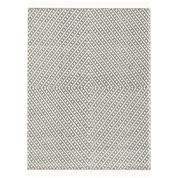SAFAVIEH Natura Bradach Geometric Area Rug, Ivory/Black, 8' x 10'