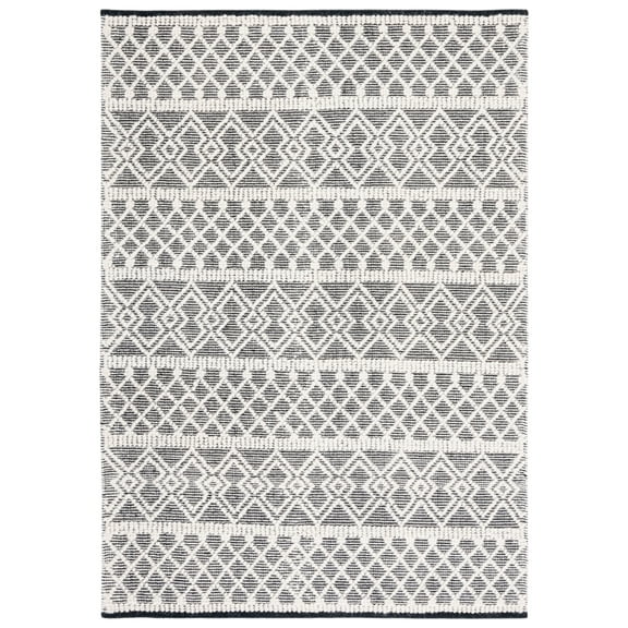 SAFAVIEH Natura Brandt Geometric Area Rug, Ivory/Black, 8' x 10'