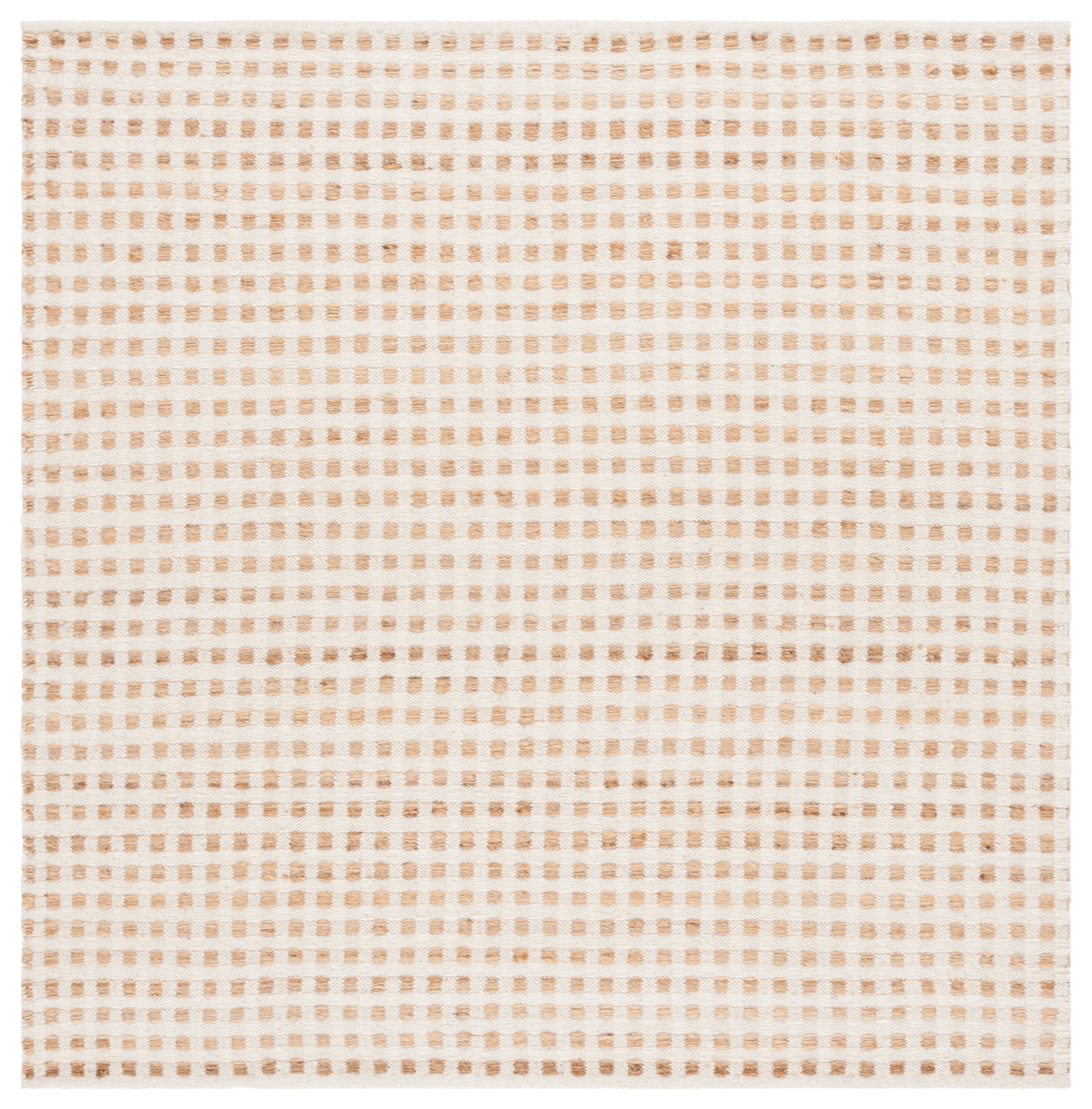 SAFAVIEH Natura Branislav Geometric Area Rug, Natural/Ivory, 6' x 6' Square