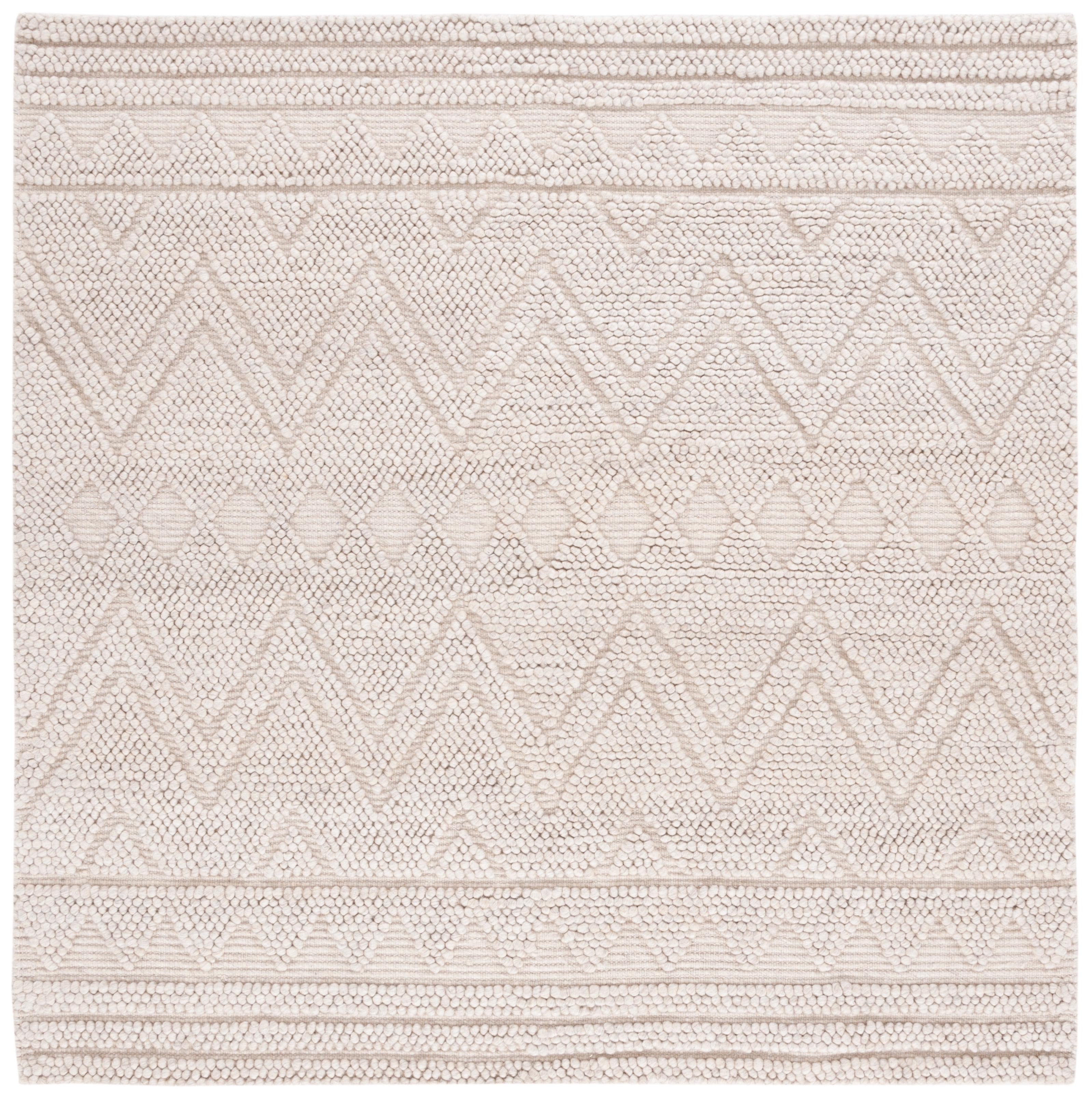 SAFAVIEH Natura Braylon Striped Area Rug, Beige, 6' x 6' Square