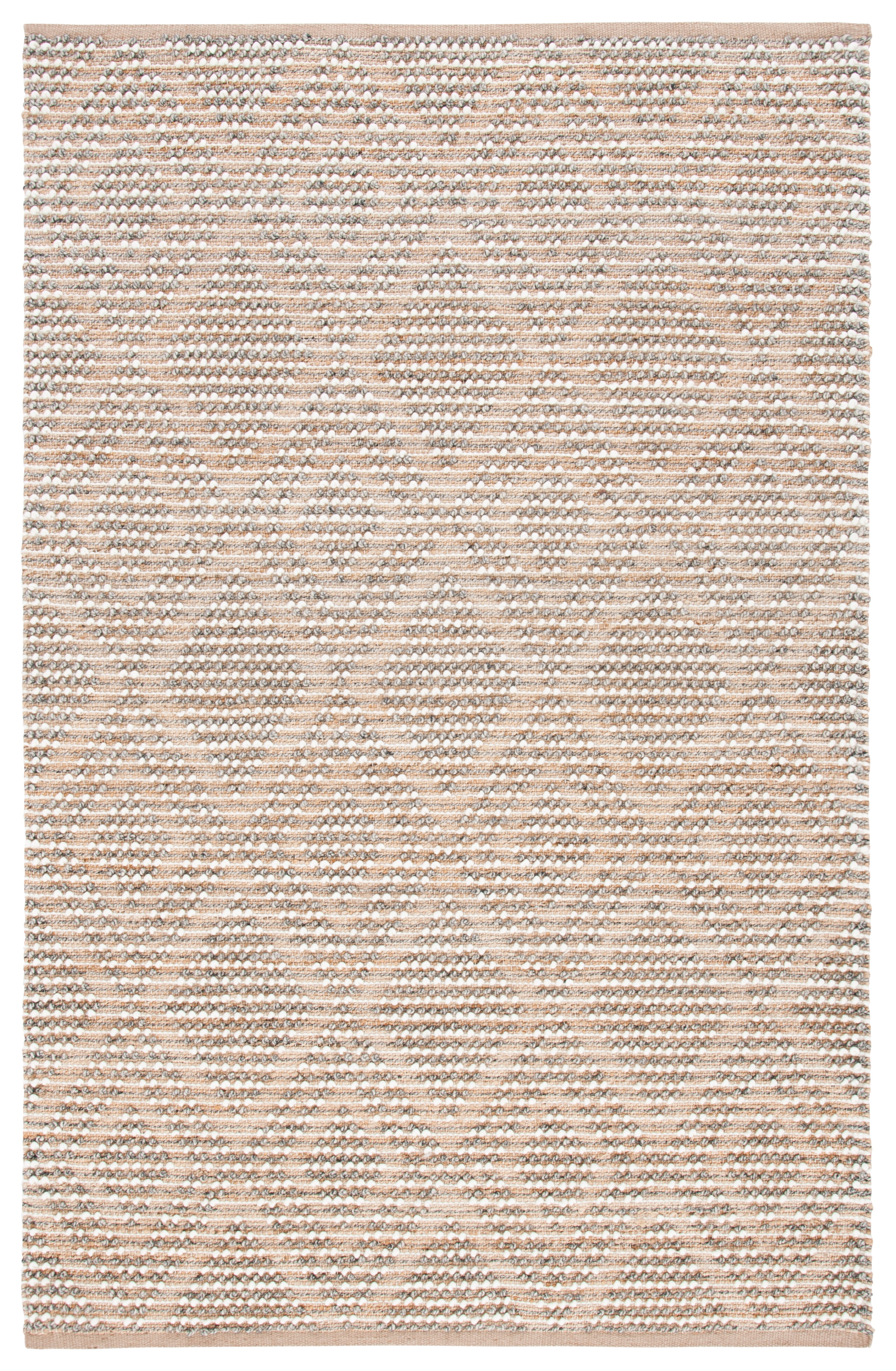 Gray Hand-Tufted Wool and Cotton Rectangular Rug