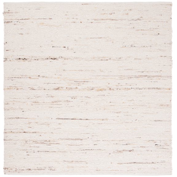 SAFAVIEH Natura Burton Distressed Area Rug, Ivory/Light Grey, 6' x 6' Square