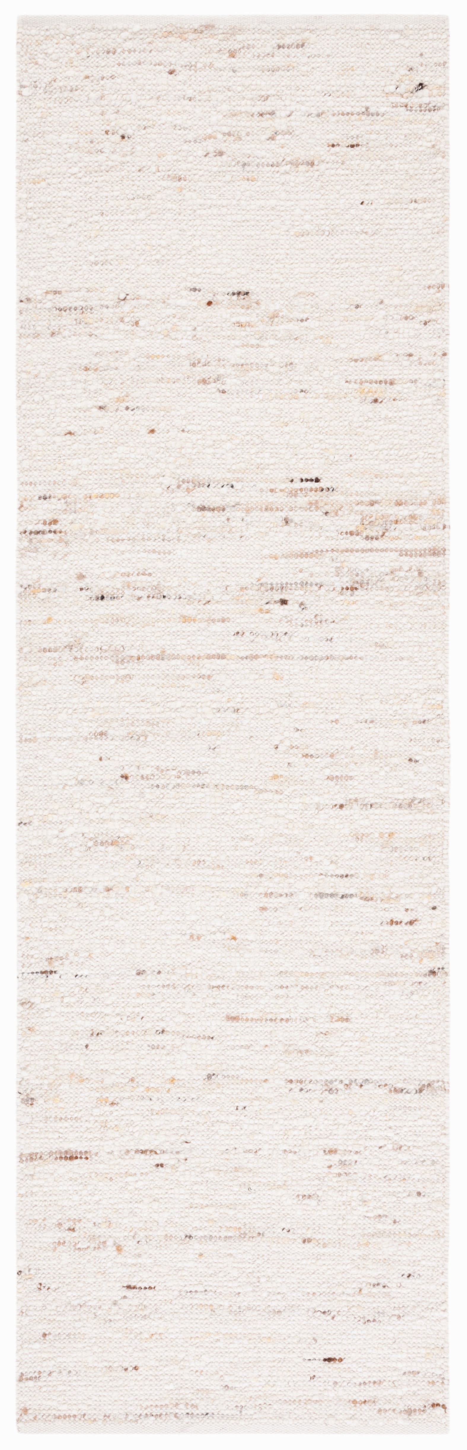 Ivory and Light Grey Hand-Tufted Wool and Cotton Runner Rug