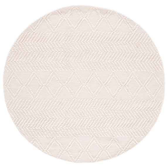 SAFAVIEH Natura Cahir Diamond Area Rug, Ivory, 6' x 6' Round
