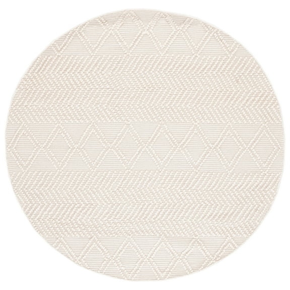 SAFAVIEH Natura Cahir Diamond Area Rug, Ivory, 6' x 6' Round