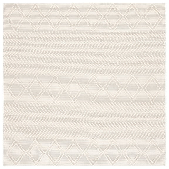 SAFAVIEH Natura Cahir Diamond Area Rug, Ivory, 6' x 6' Square