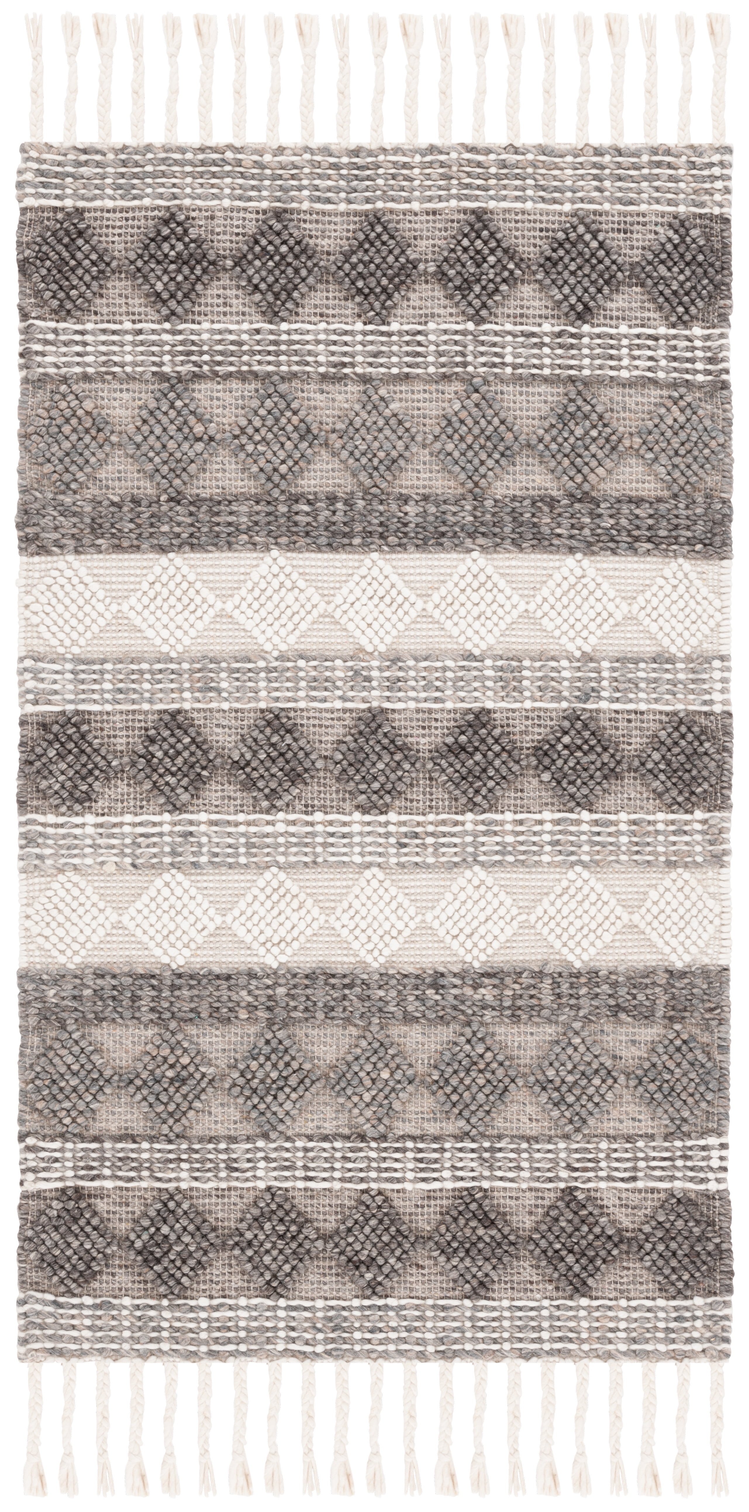 SAFAVIEH Natura Cailyn Southwestern Area Rug, Ivory/Black, 3' x 5'