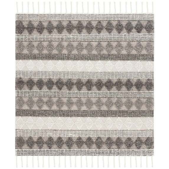 SAFAVIEH Natura Cailyn Southwestern Area Rug, Ivory/Black, 6' x 6' Square