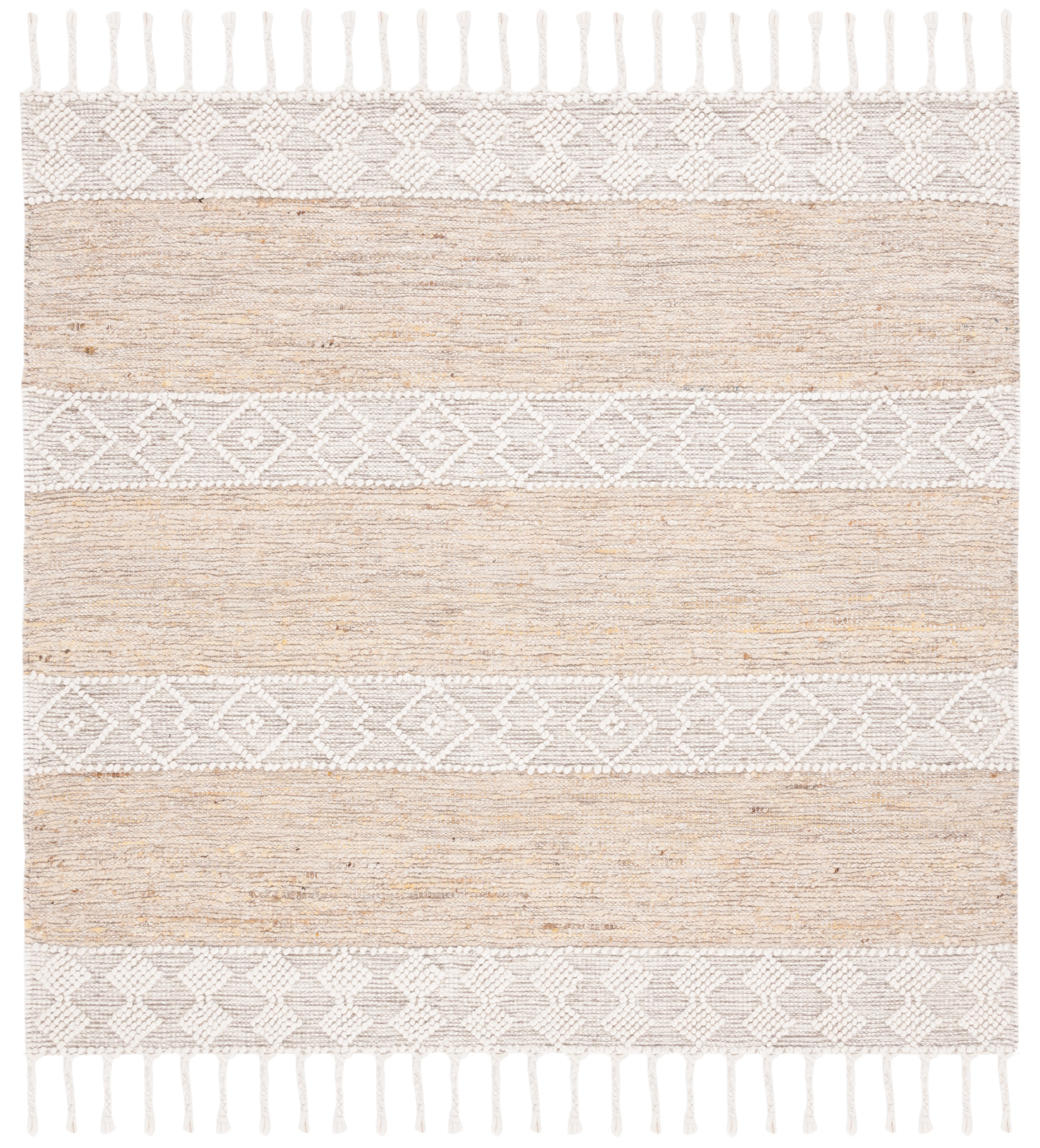 SAFAVIEH Natura Caitriona Southwestern Area Rug, Ivory/Beige, 6' x 6' Square