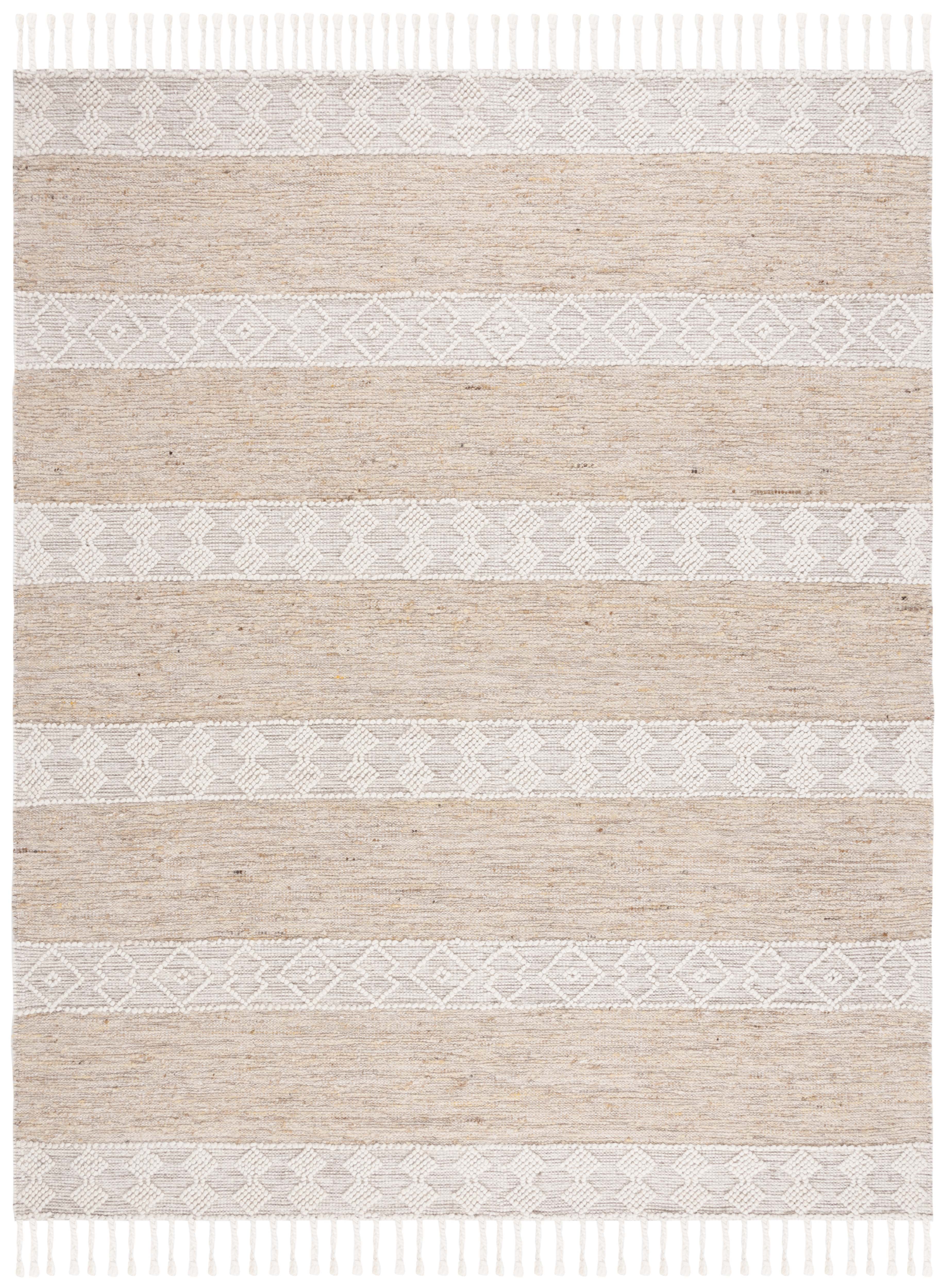 Ivory Wool Handmade Flat Woven 8' x 10' Area Rug