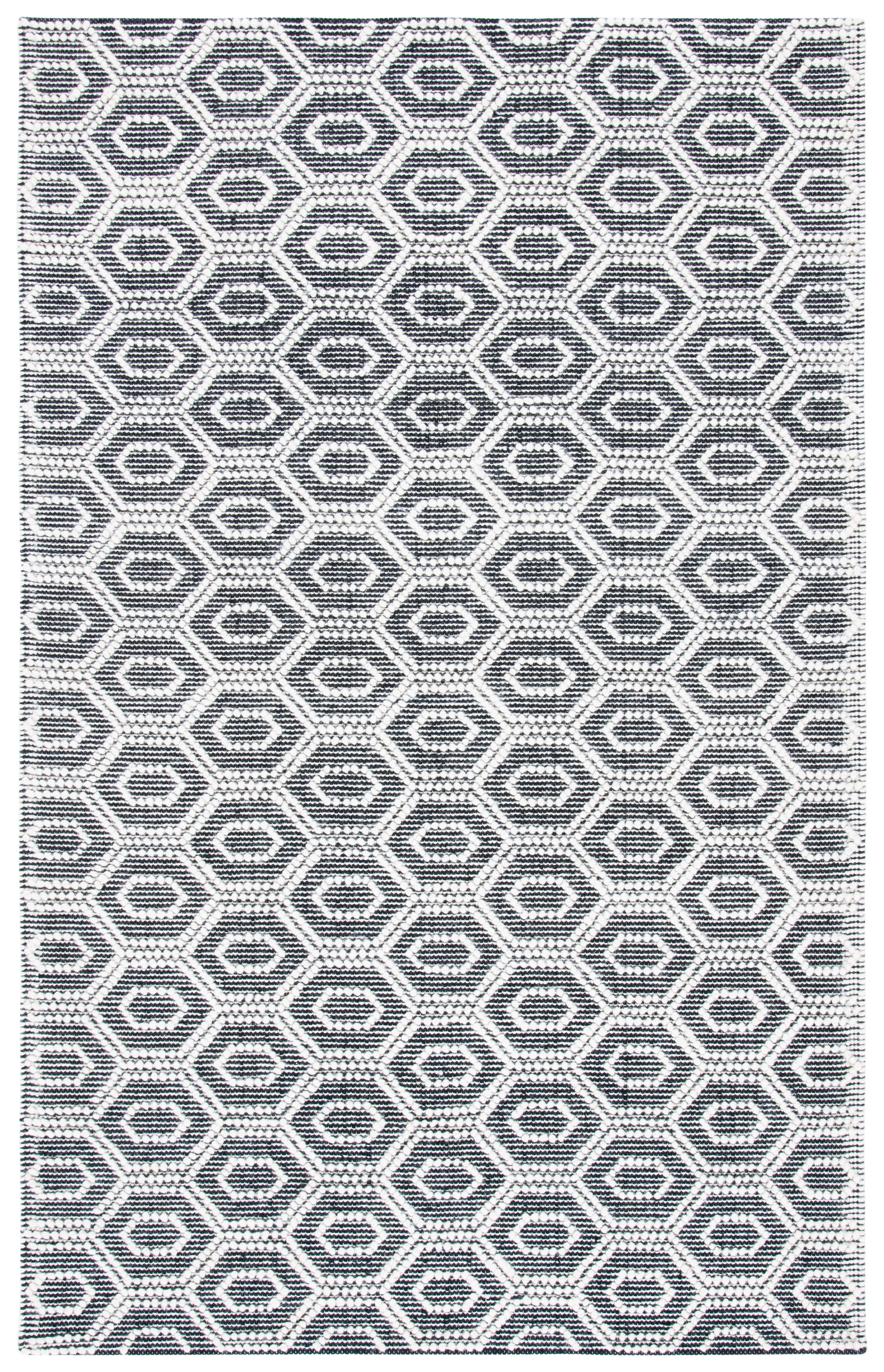 SAFAVIEH Natura Calvagh Geometric Area Rug, Ivory/Black, 5' x 8'