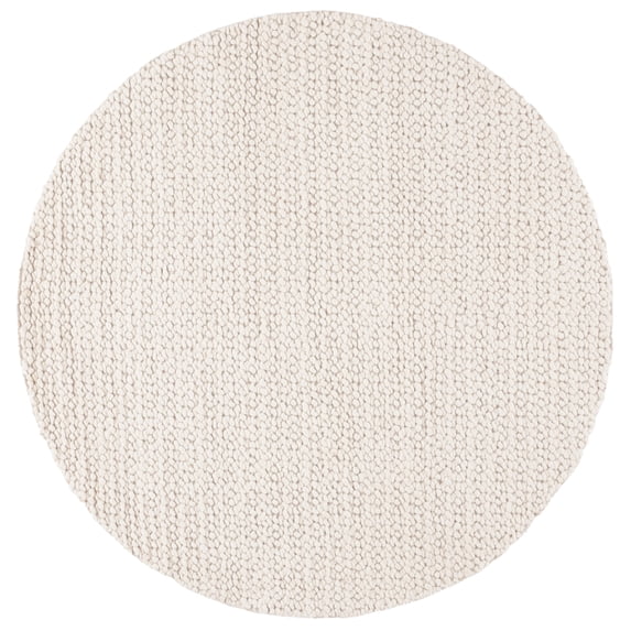 SAFAVIEH Natura Carina Solid Area Rug, Ivory, 6' x 6' Round