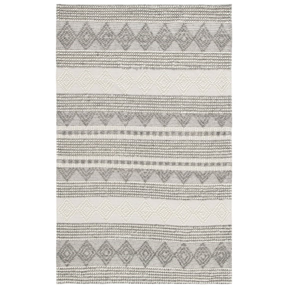 SAFAVIEH Natura Carly Geometric Area Rug, Grey/Ivory, 11' x 15'