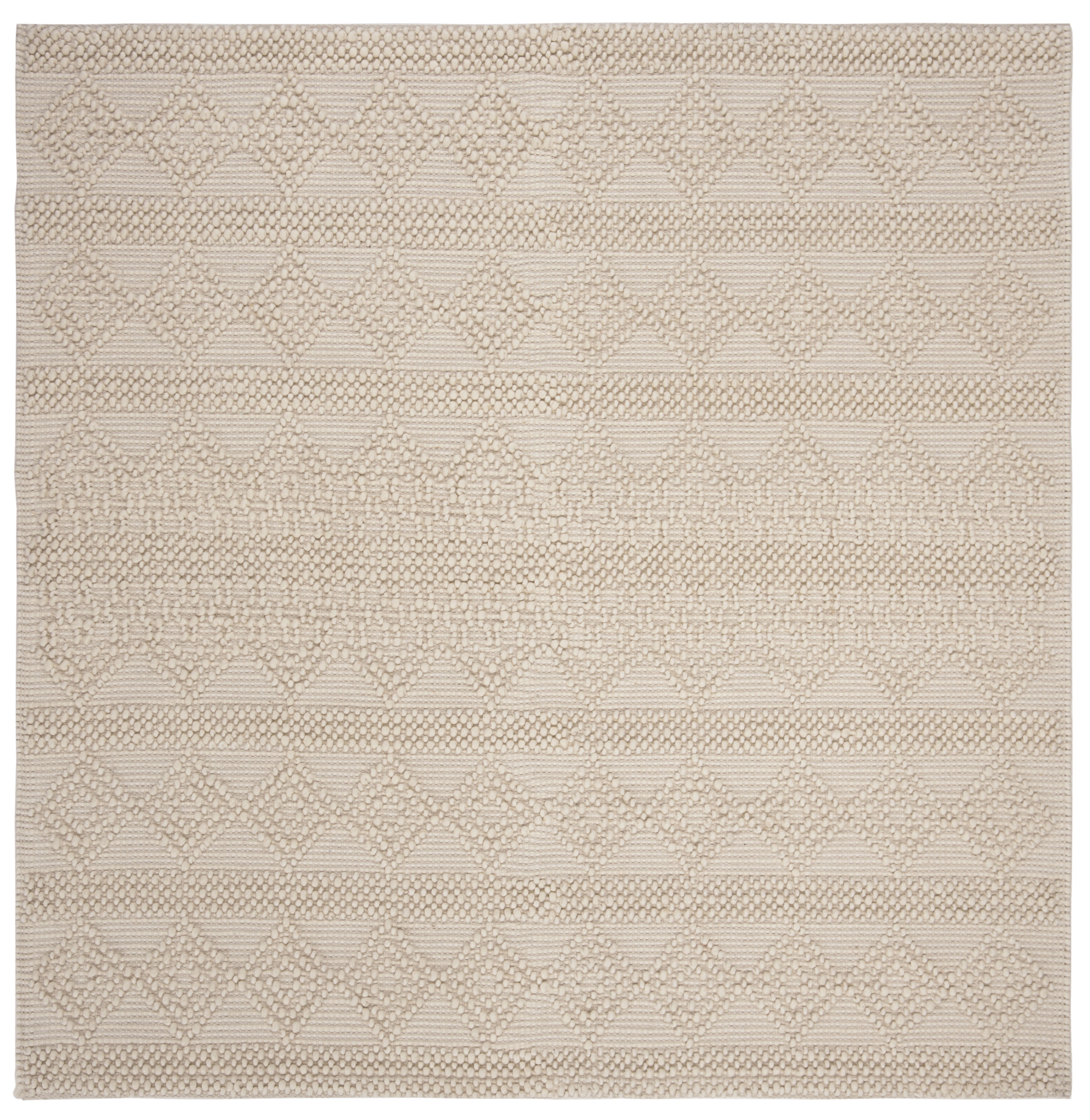 SAFAVIEH Natura Carly Geometric Area Rug, Ivory, 4' x 4' Square