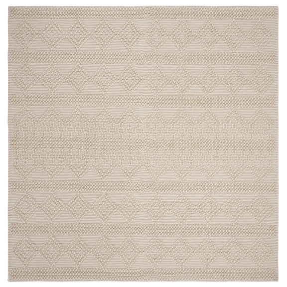 SAFAVIEH Natura Carly Geometric Area Rug, Ivory, 4' x 4' Square