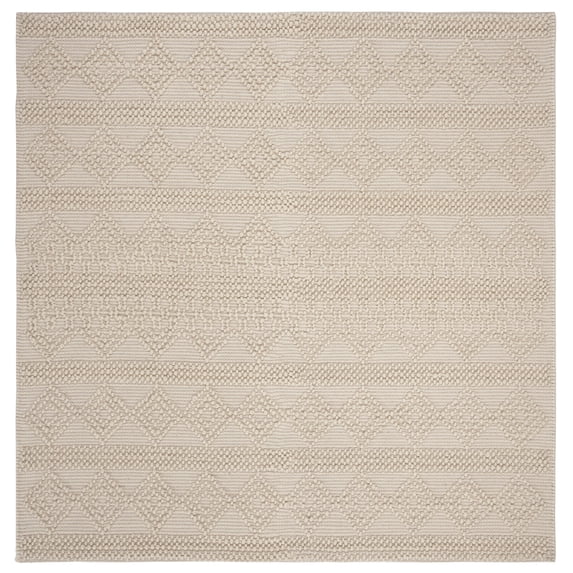 SAFAVIEH Natura Carly Geometric Area Rug, Ivory, 7' x 7' Square