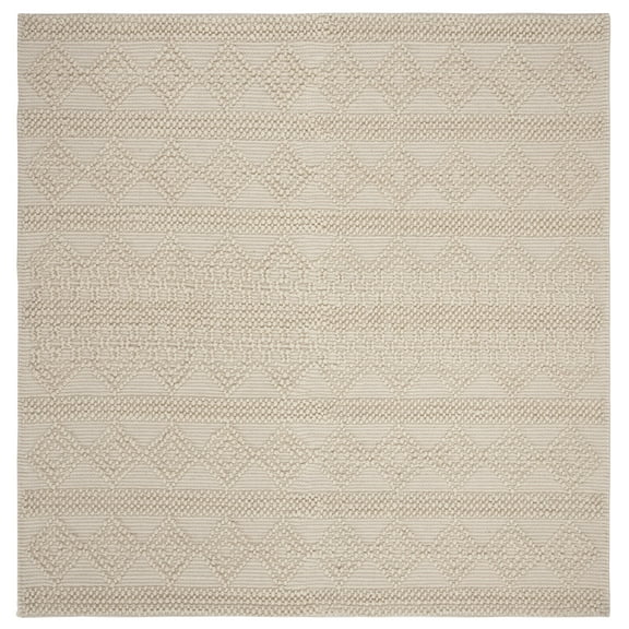SAFAVIEH Natura Carly Geometric Area Rug, Ivory, 8' x 8' Square