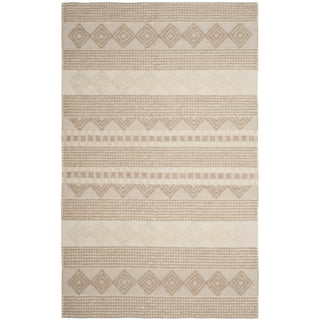 SAFAVIEH Natura Carly Geometric Braided Wool Area Rug, Beige/Ivory, 5' x 8'
