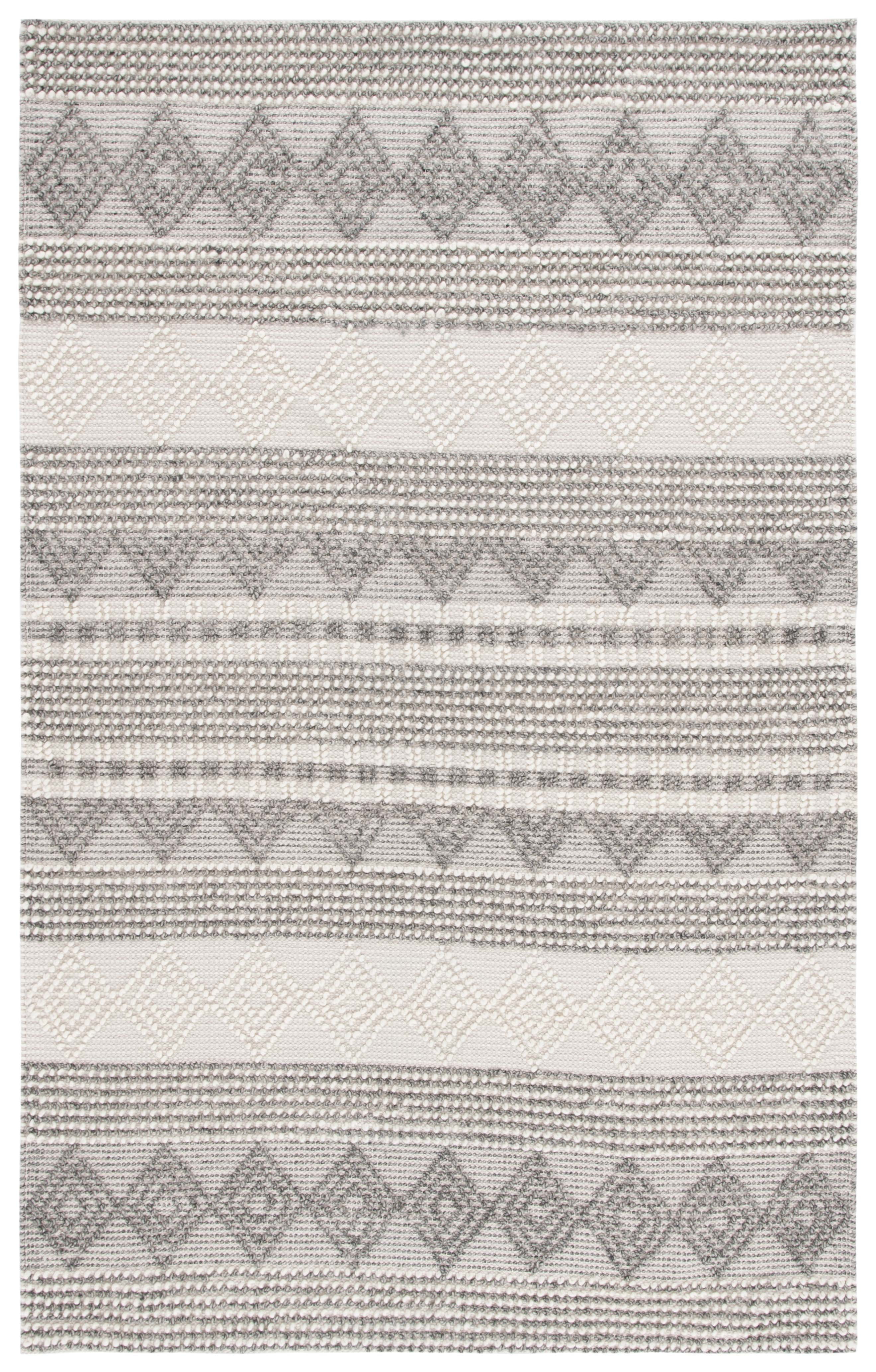 Coastal Charm Hand-Tufted Wool Rectangular Gray Rug 8' x 10'