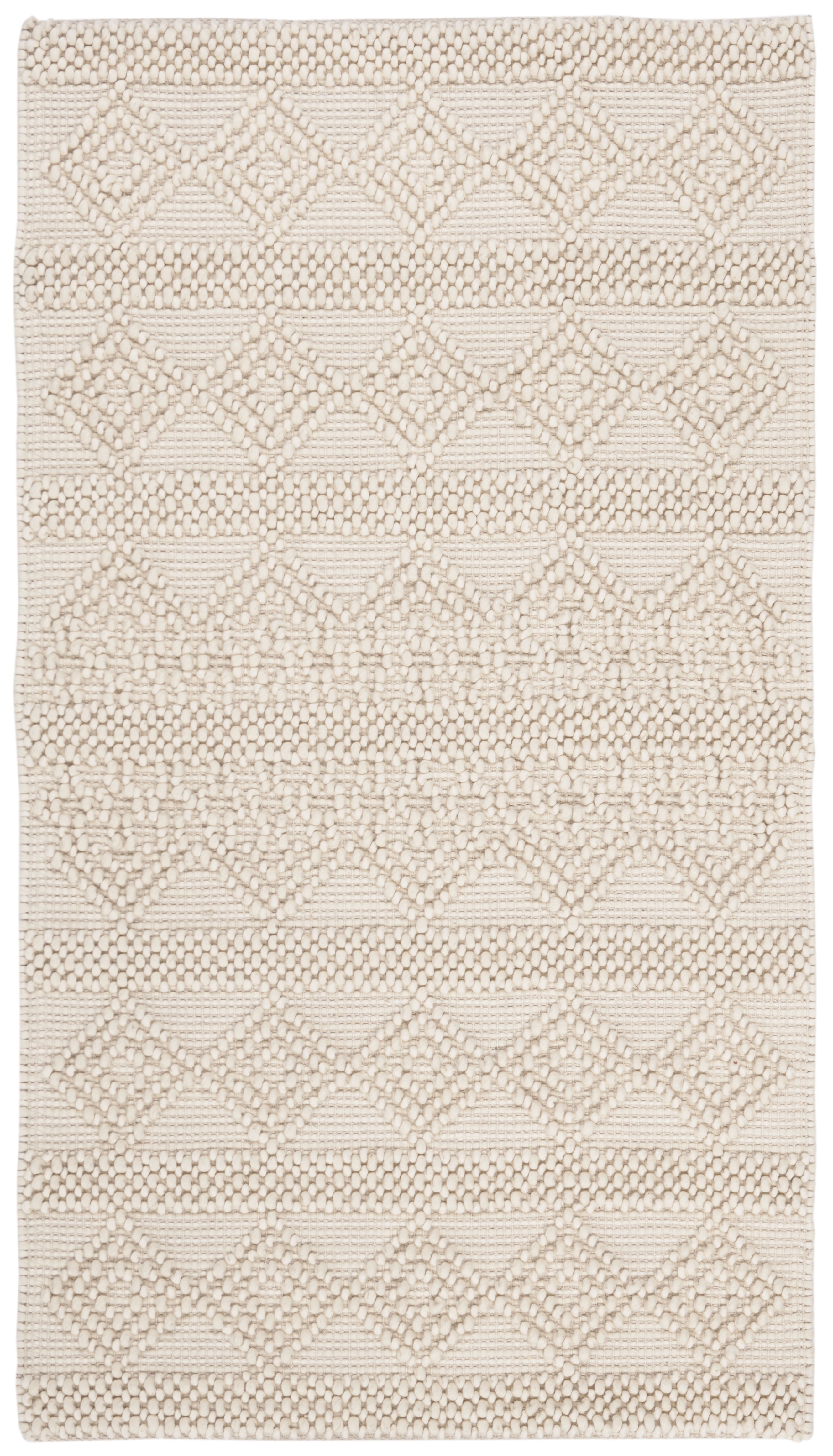 SAFAVIEH Natura Carly Geometric Braided Wool Area Rug, Ivory, 2' x 3'