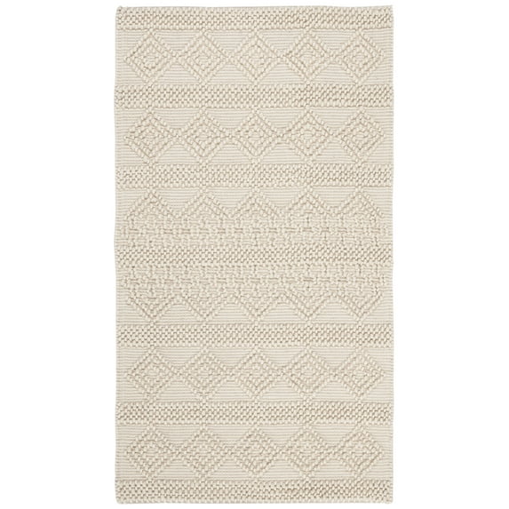 SAFAVIEH Natura Carly Geometric Braided Wool Area Rug, Ivory, 2' x 3'