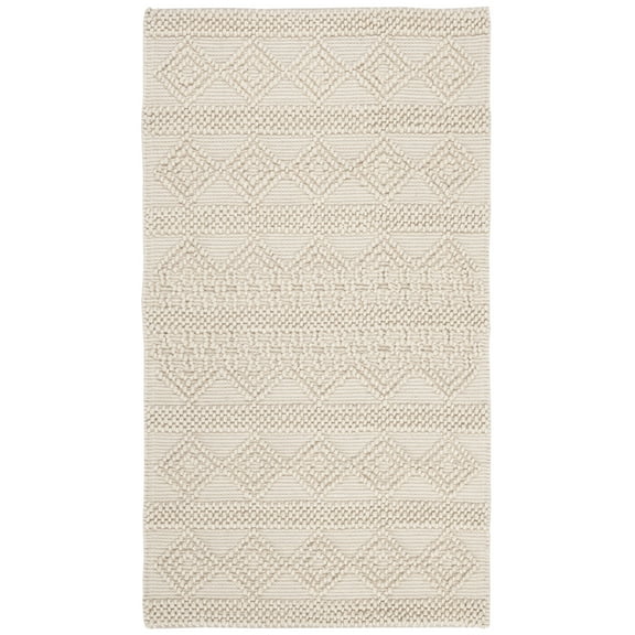 SAFAVIEH Natura Carly Geometric Braided Wool Area Rug, Ivory, 4' x 6'
