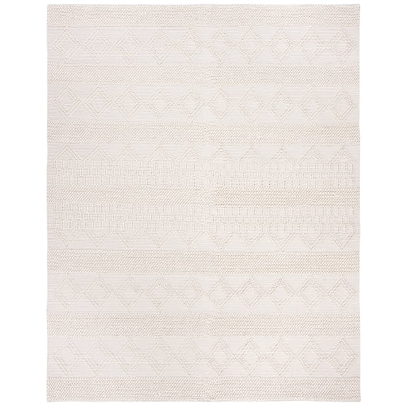 SAFAVIEH Natura Carly Geometric Braided Wool Area Rug, Ivory, 8' x 10'