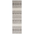 thumbnail image 1 of SAFAVIEH Natura Carly Geometric Braided Wool Runner Rug, Grey/Ivory, 2'3" x 16', 1 of 10