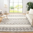 thumbnail image 1 of SAFAVIEH Natura Carly Geometric Braided Wool Runner Rug, Grey/Ivory, 2'3" x 8', 1 of 6