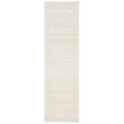 SAFAVIEH Natura Carly Geometric Runner Rug, Ivory, 2' x 8'