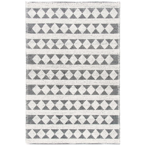SAFAVIEH Natura Catherin Geometric Area Rug, Ivory/Black, 5' x 8'