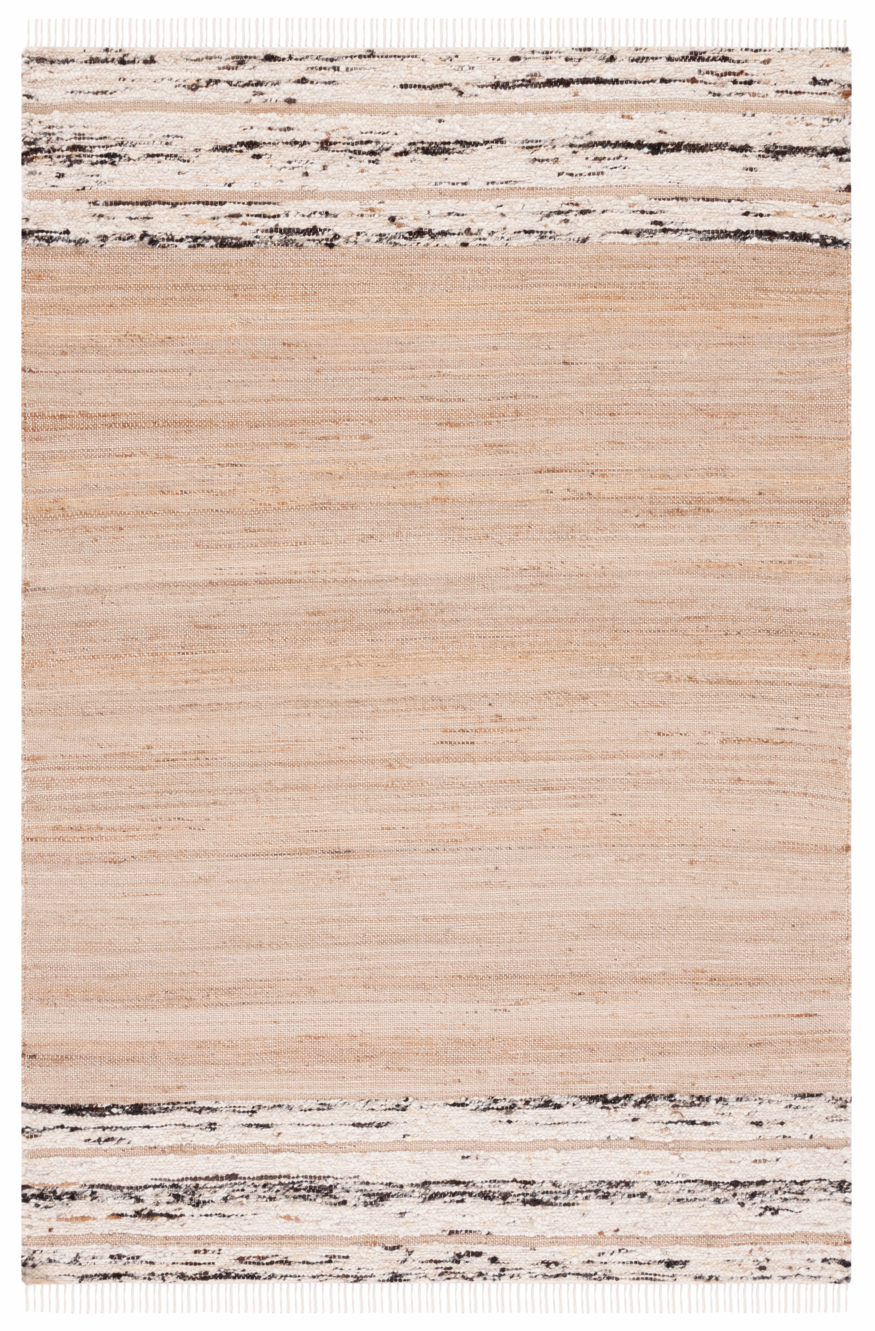 SAFAVIEH Natura Cathleen Solid Area Rug, Natural/Black, 5' x 8'