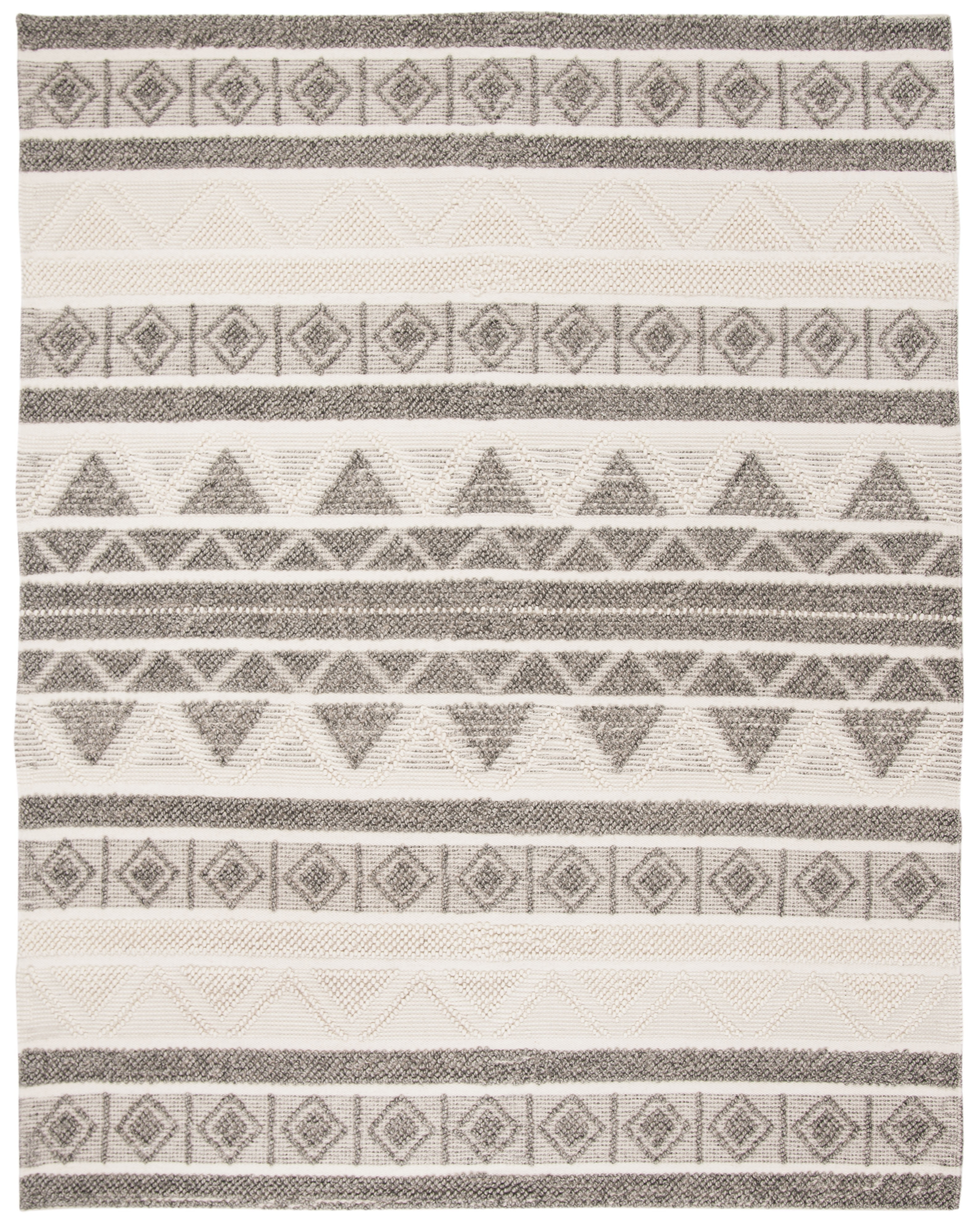 SAFAVIEH Natura Christabella Geometric Area Rug, Ivory/Grey, 11' x 15'