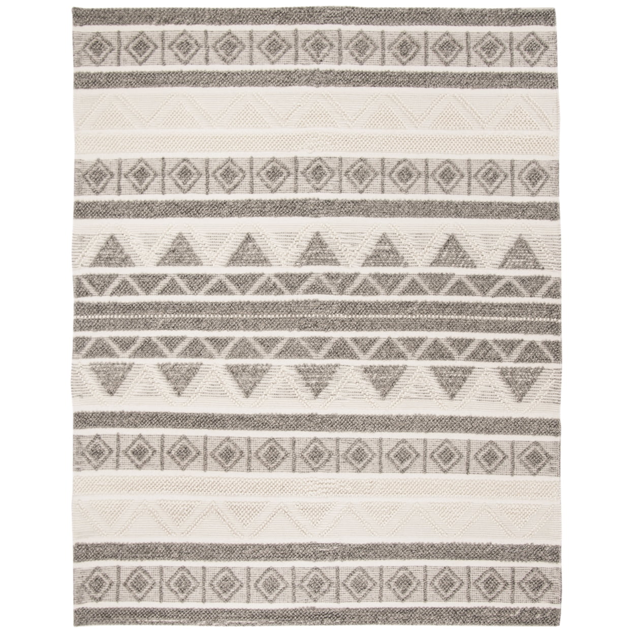 SAFAVIEH Natura Christabella Geometric Area Rug, Ivory/Grey, 3' x 5'