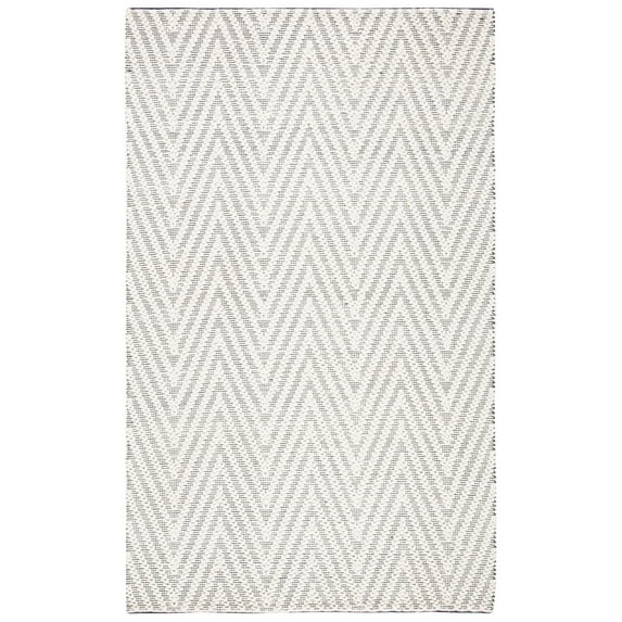 SAFAVIEH Natura Christiana Zig-Zag Area Rug, Ivory/Black, 5' x 8'
