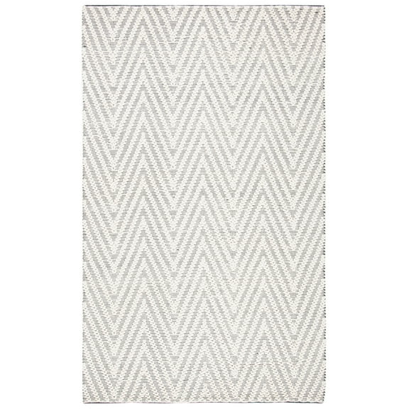 SAFAVIEH Natura Christiana Zig-Zag Area Rug, Ivory/Black, 5' x 8'