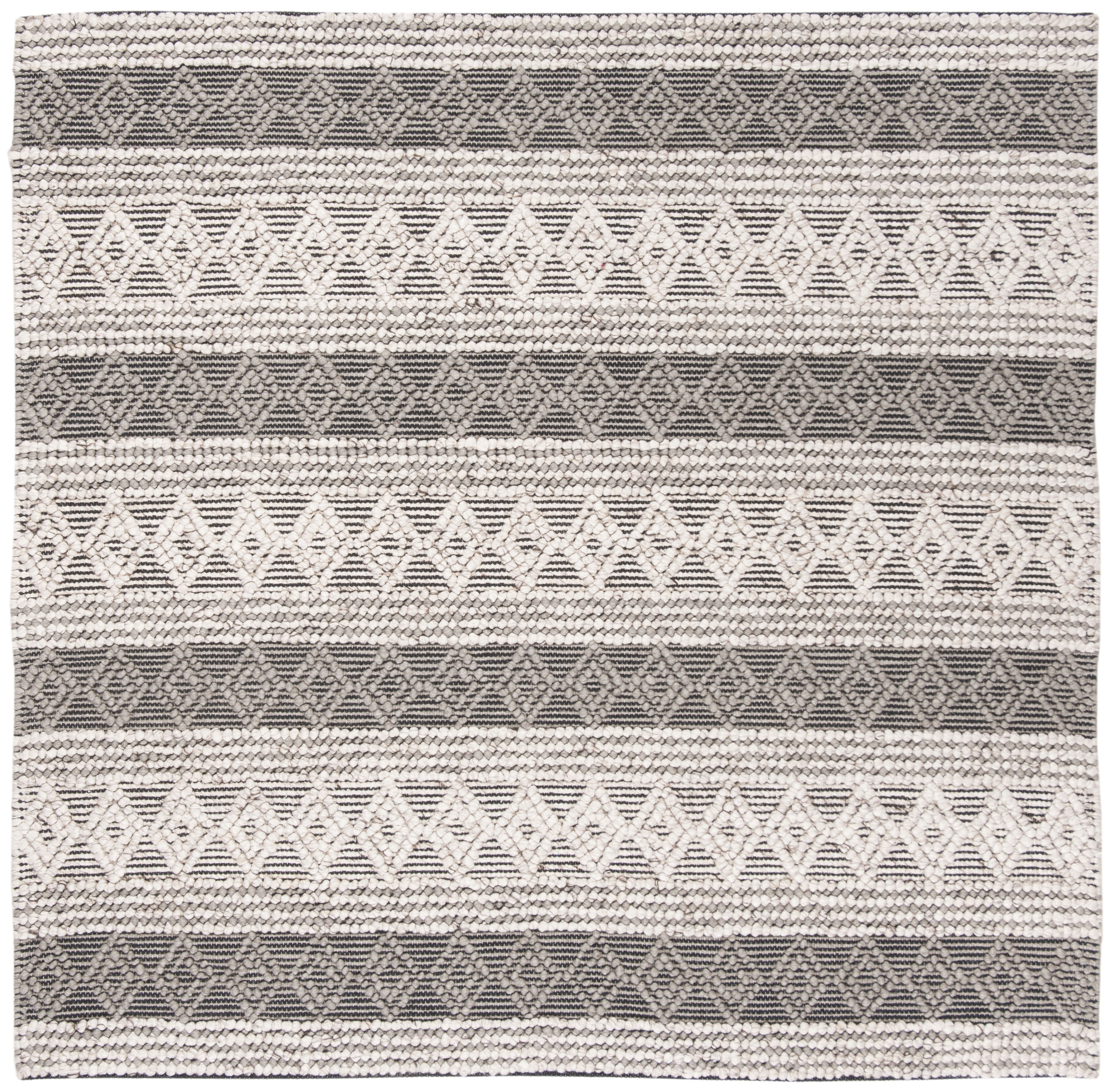 SAFAVIEH Natura Cillian Braided Diamonds Area Rug, Silver, 6' x 6' Square