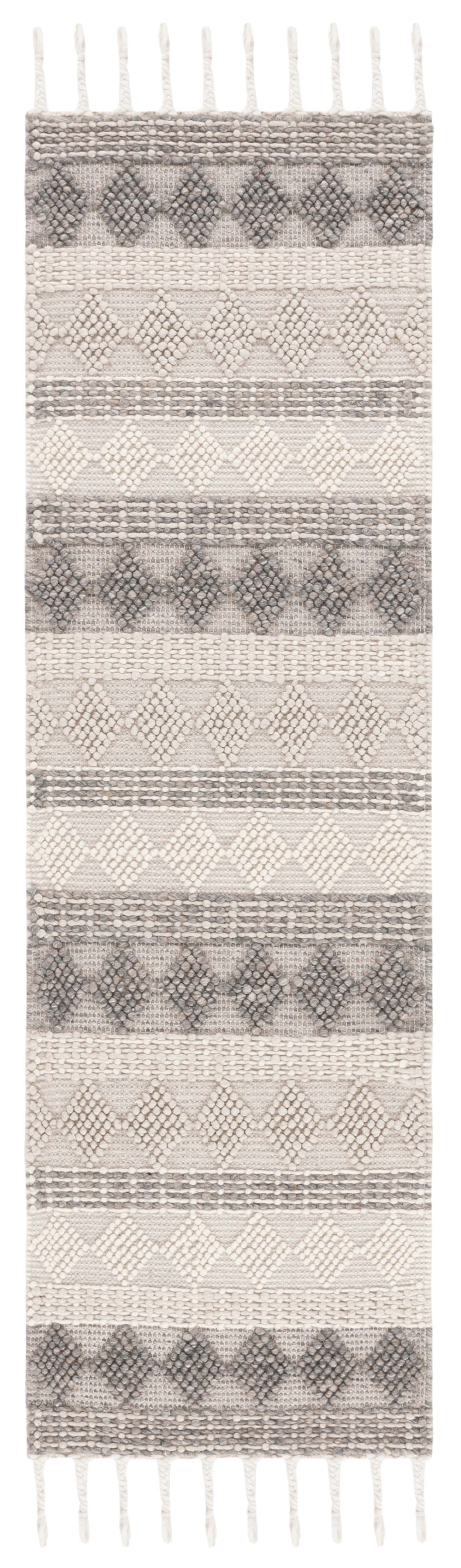 SAFAVIEH Natura Cirino Southwestern Runner Rug, Ivory/Grey, 2'3" x 8'