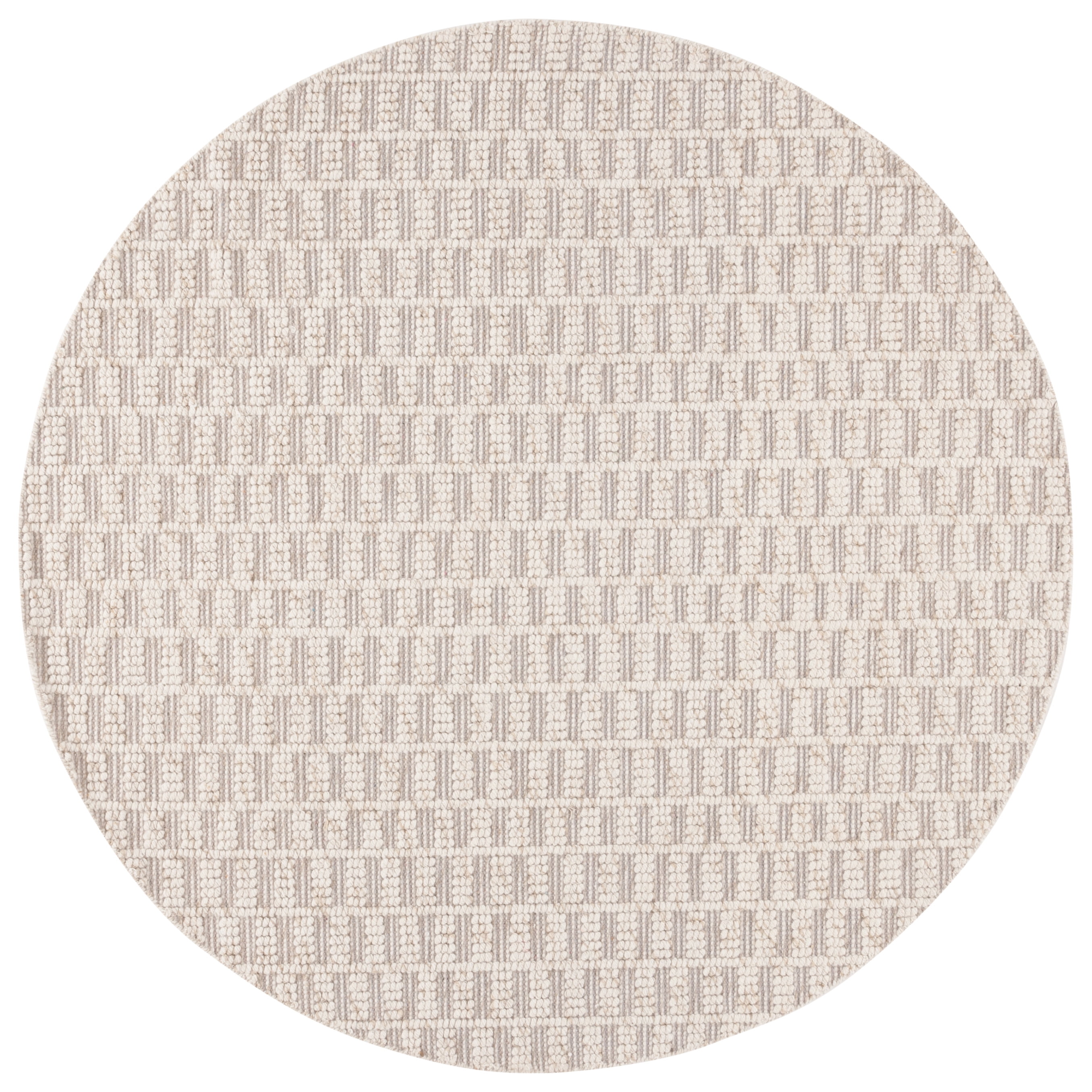 SAFAVIEH Natura Cleto Geometric Area Rug, Brown/Ivory, 6' x 6' Round