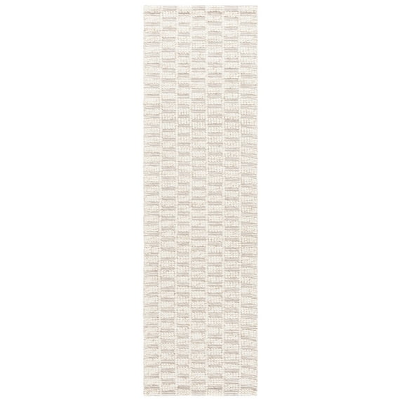 SAFAVIEH Natura Cleto Geometric Runner Rug, Brown/Ivory, 2'3" x 8'